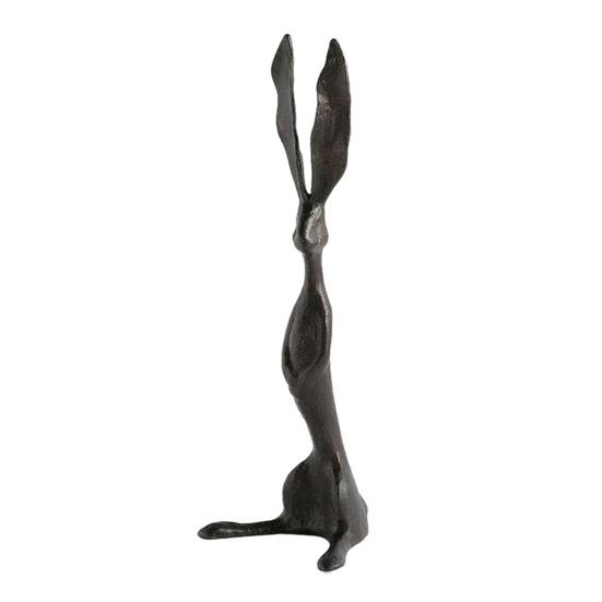 Harpiks Kaninfigur Moderne Stående Kaninstatue Innendørs Påske Bordplate Skulptur for Skrivebord Skap Bokhylle Benkeplate Hjemmebar Kontor Dekor