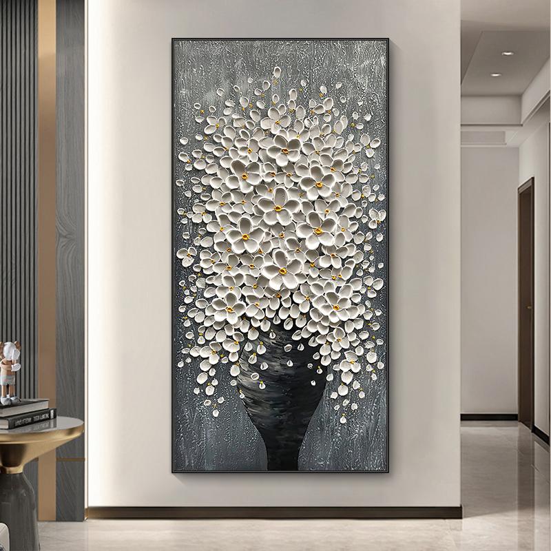 

Современные желтые цветы, вертикальные настенные художественные картины на холсте для столовой, прихожей, гостиной, настенный декор, принты, Cuadros 30x60cm NO Frame