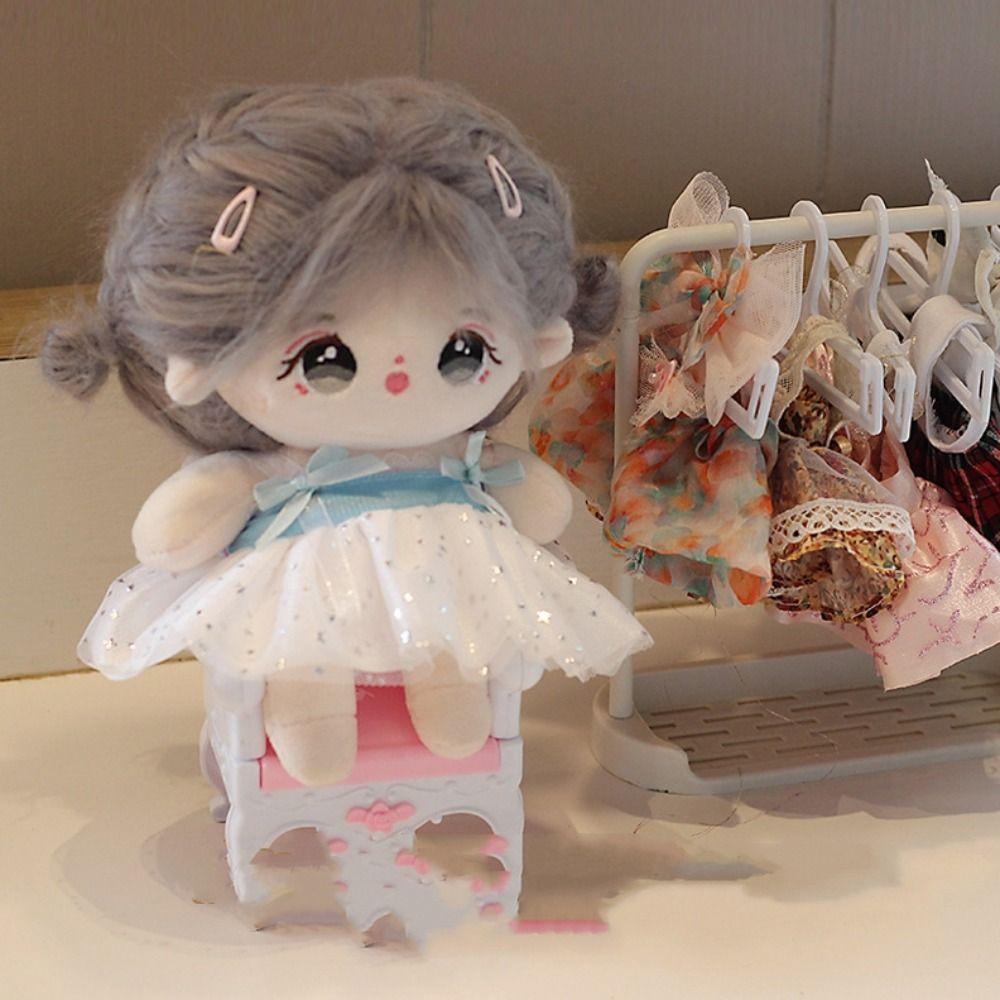 Hoodies 20cm Cotton Doll Dress Shoulder Strap Skirt Plush Toy Clothes  Doll Accessories