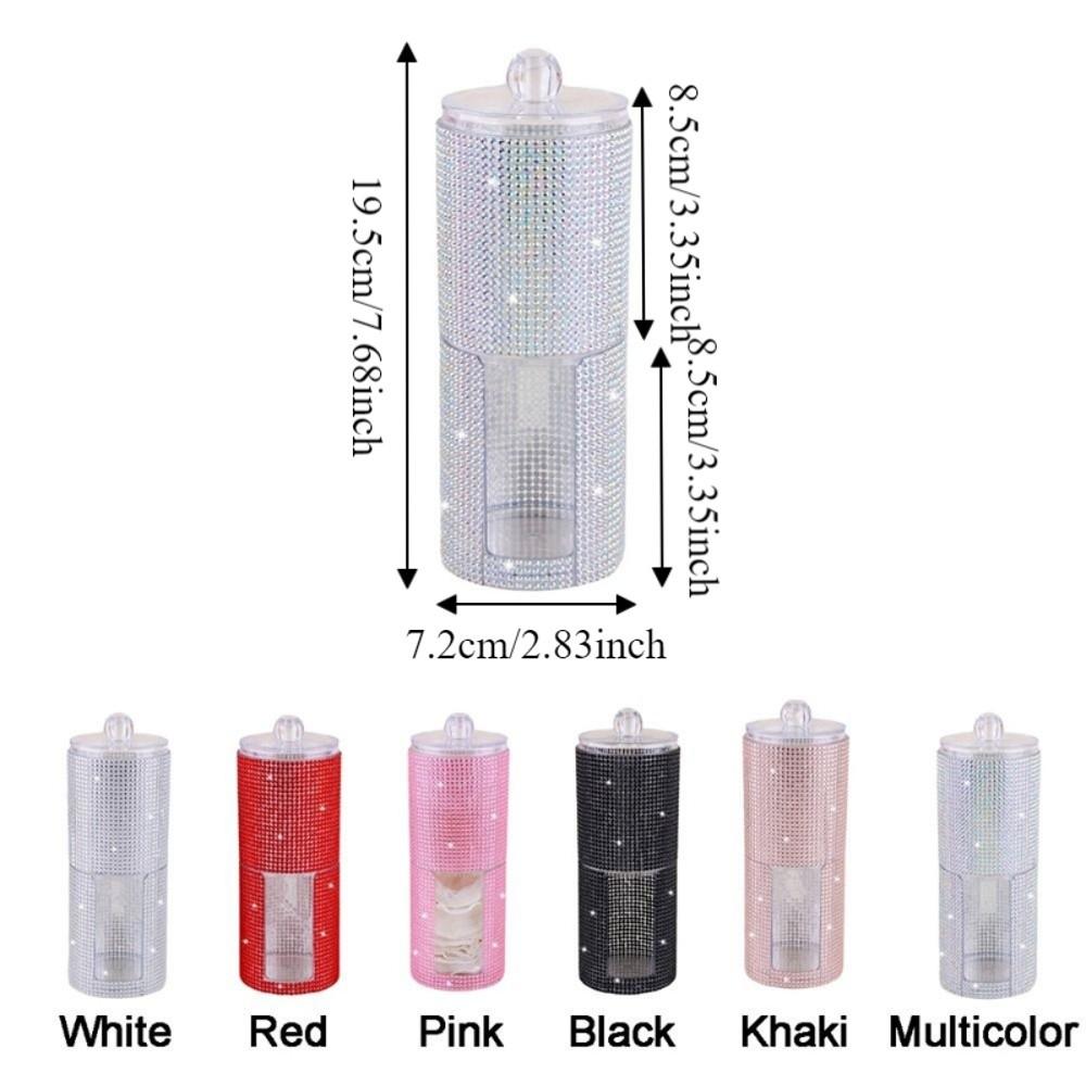 Plastic Double-Layer Cotton Swab Holder 2 in 1 Cotton Pad Organizer Bathroom