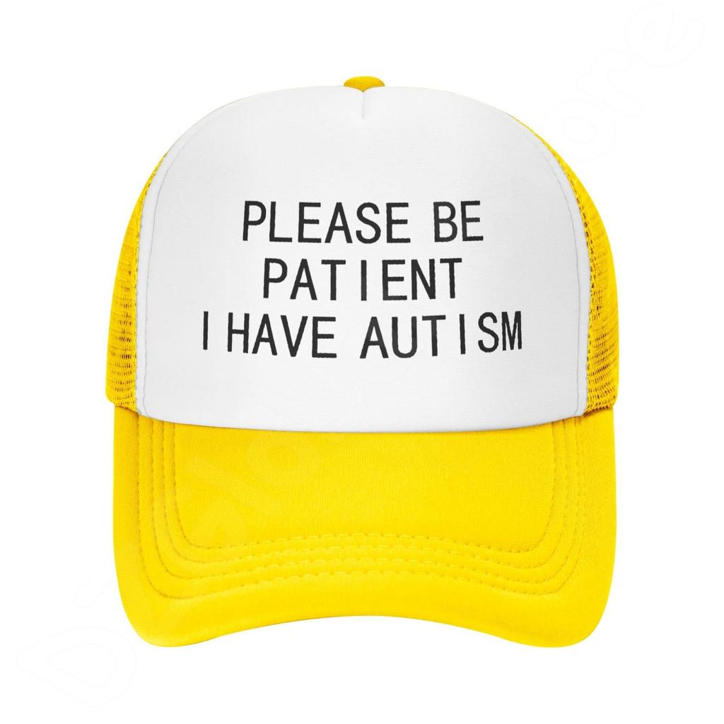 Please Be Patient I Have Autism Letter Casual Washed Cotton Baseball Cap Men Solid Denim Dad Hat Visor Outdoor Trucker Caps