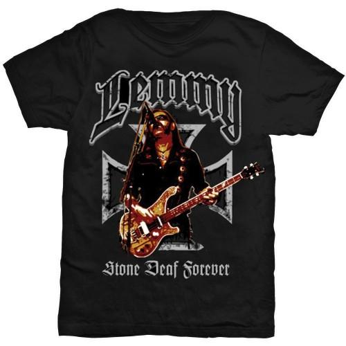 Lemmy Unisex Vuxen Iron Cross Stone Deaf Forever T-shirt