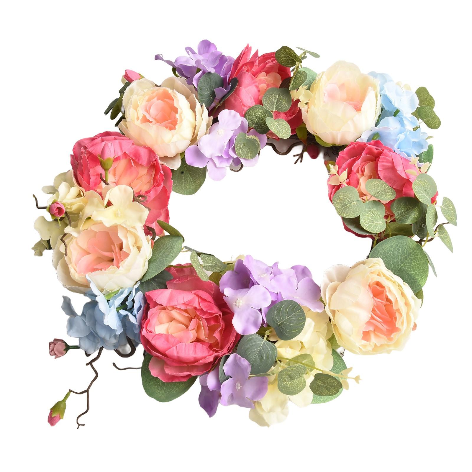 

Гирлянда из гортензии, зеленый венок в помещении и на открытом воздухе, нетоксичный