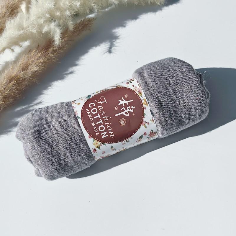 62-122 Colors Crinkle Cotton Underscarf Pleated Pompom Plain Hijab With Tassels Islamic Turban Warp