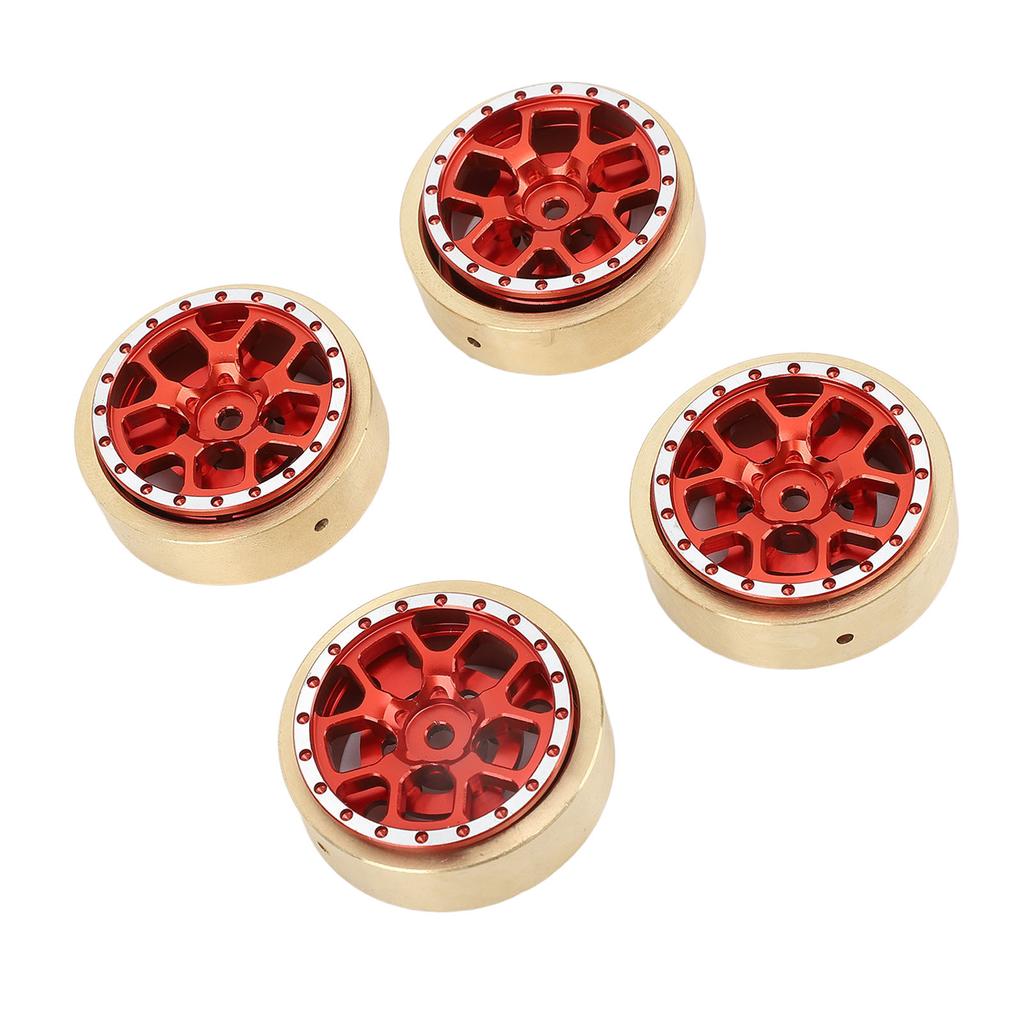 4pcs Aluminum Alloy Wheel Hub Copper Counterweight RC Wheel Hub Internal Weight Assembly for HOBBYPL
