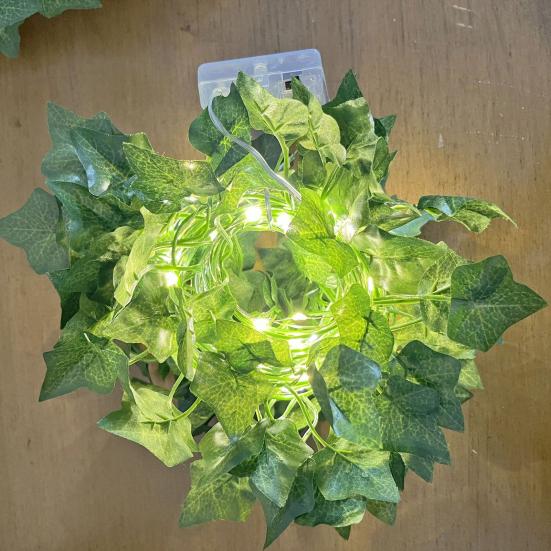 Artificial Light Faux Cherry 10 Ft Garland String Blossom Garland Green Creeper