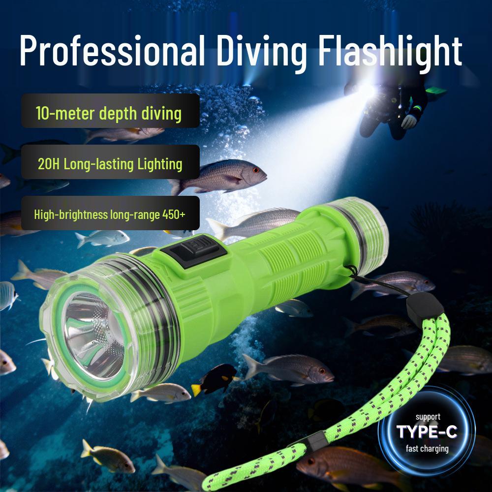 Diving Strong Light Waterproof Headlamp - Ultra Bright Head-Mounted Flashlight for Outdoor and Underwater Adventures