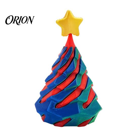 Christmas Tree Fidget Toy Spiral Toy, 3D Printed Mini Xmas Decor Ornament, Stress Relief Cone for Desk Decoration Party Favor