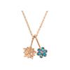 Floral Gift Necklace with Birth Flower Pendant, Gold-Tone Chain and Adjustable Extender for Birthday Gifting Jewelry