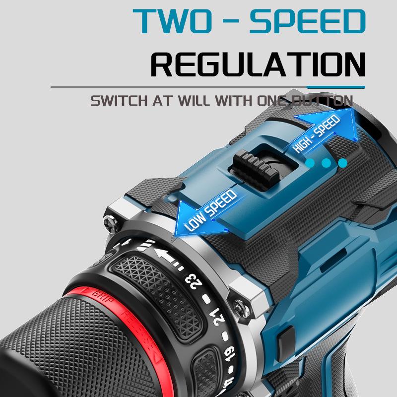21V Dual Speed Cordless Hand Drill & Screwdriver with Lithium Battery