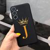 For Samsung Galaxy A52 A52S A53 A54 5G Case Luxury Crown Letters Painted Soft Slim Back Cover For Samsung A52 5G SM-A526B Fundas