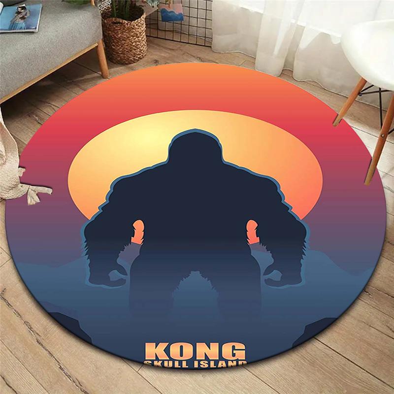 

Круглий килим Vortex Crossing Gate, Килимок для вітальні, спальні, біля дивана, дитячої кімнати, Нековзкий килимок для підлоги 80cmx80cm