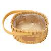 Rattan Flower Basket Safe Durable Wide Smoothing Handle Portable Handwoven Easter Basket for Party Wedding Family