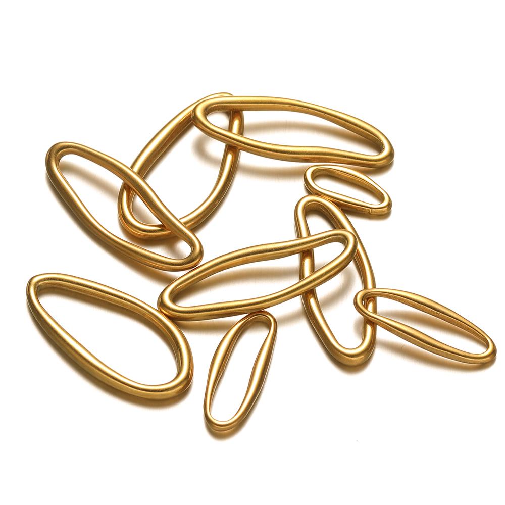 5pcs Stainless Steel Irregular Oval Charms Pendant for DIY Jewelry Findings Earrings Making Necklace Connector Bracelet Supplies