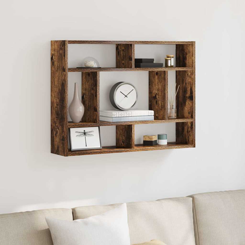 Vidaxl Półka Ścienna, Przydymiony Dąb, 75X16X55 Cm