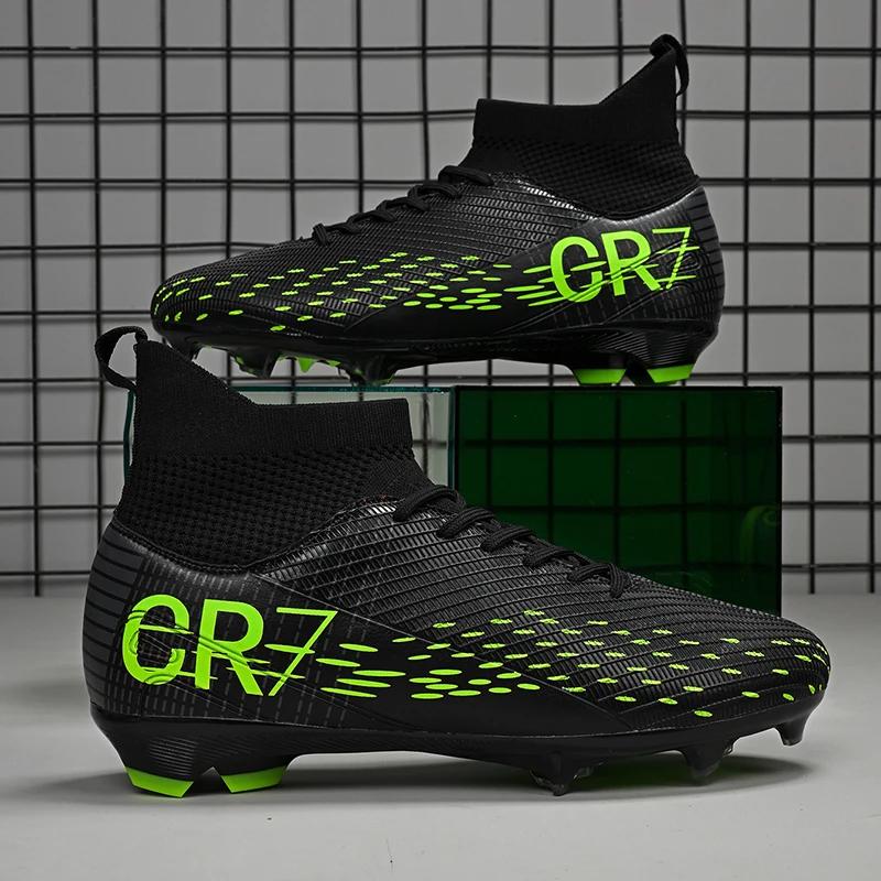 New Men Soccer Shoes High-Top Futsal Cleats Sneakers Football Boots Grass High-Quality Non-Slip Match Indoor Hot- Fg/Tf