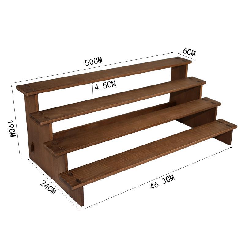 Retro Massivholz Haarnadel Leiterregal - Armband- & Puppenständer