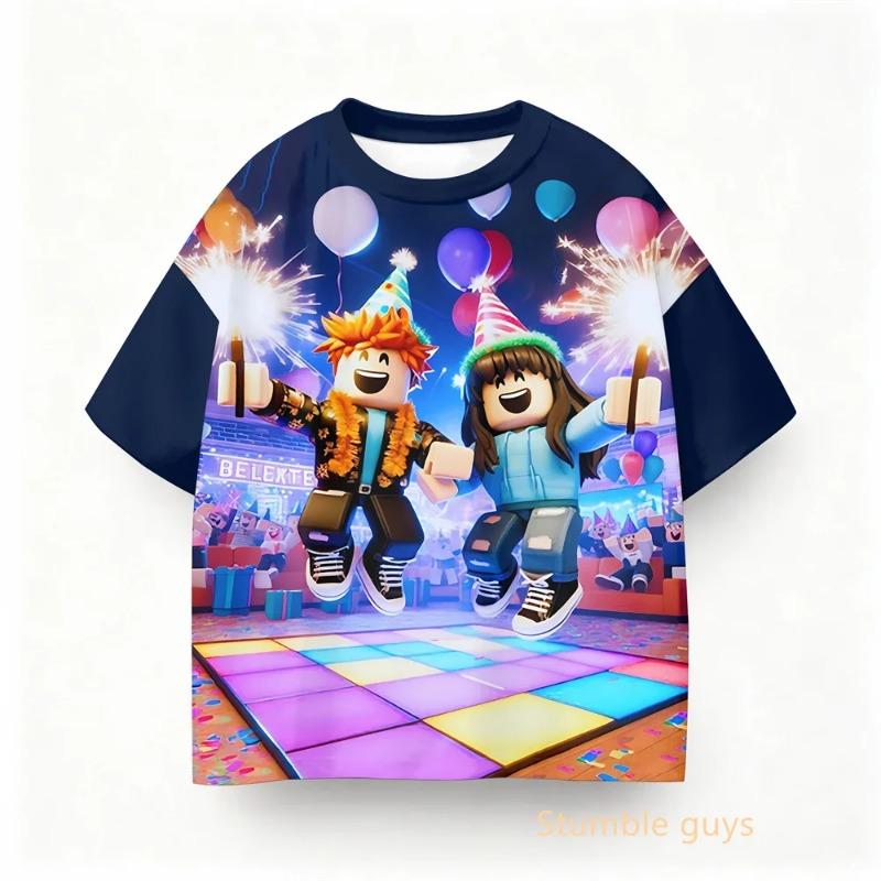 Boys Clothes Girls Kids Roblox Summer Short Sleeve Tee Game Anime