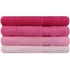 Ensemble de 4 serviettes de bain - 70 x 140 cm - Rose