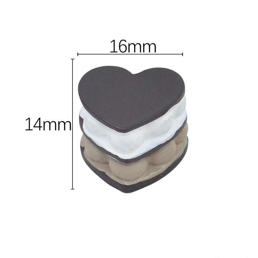 Hot Sale New 3d Artificial Mousse Crepe Cake Design Miniature Dessert Resin Charms for Keyring Bag Shoes