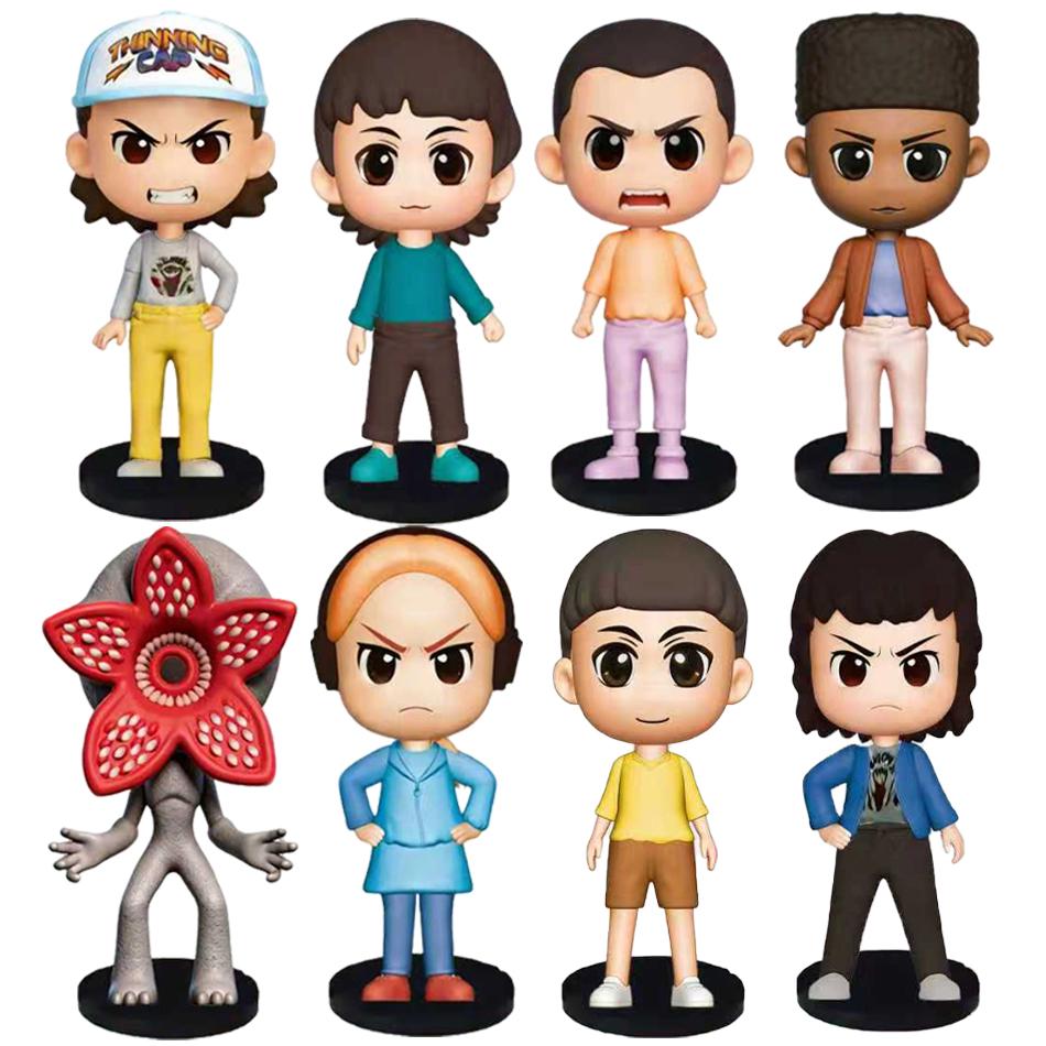 8Pcs/ Set Q Version Eleven Will Nancy Steve  Figure Demogorgon D'Artagnan Action Figure Movie Model Toys Kids Gift