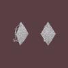 Diamond-studded earrings for women, geometric diamond design accessories, fashionable and personalized for everyday wear