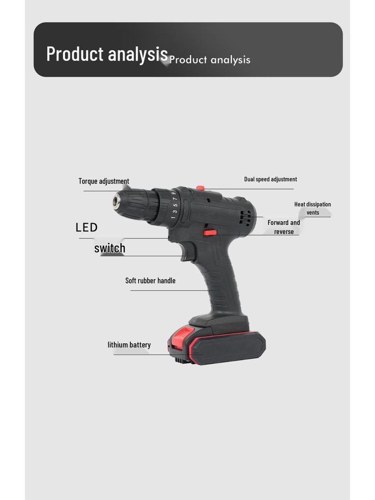 Multi-Function Cordless Impact Drill & Electric Screwdriver Set