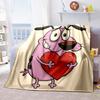 Warm Blankets, Travel-themed, Cowardly Dog-themed Flannel Bedspreads, Fun Sofa Bedspreads for The Bedroom.
