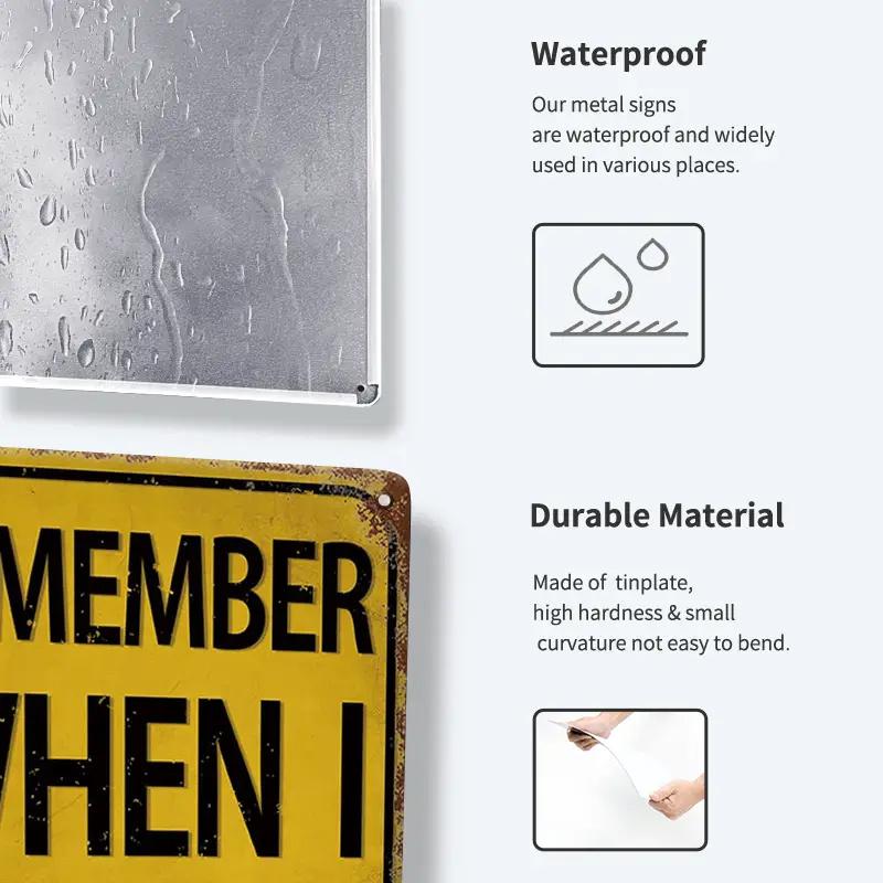 1pc, (8x12Inch/20*30cm), Funny Sarcastic Metal Tin Sign, Wall Decor, Man Cave Bar Decor, Remember When I Ask Your Opition Neithe