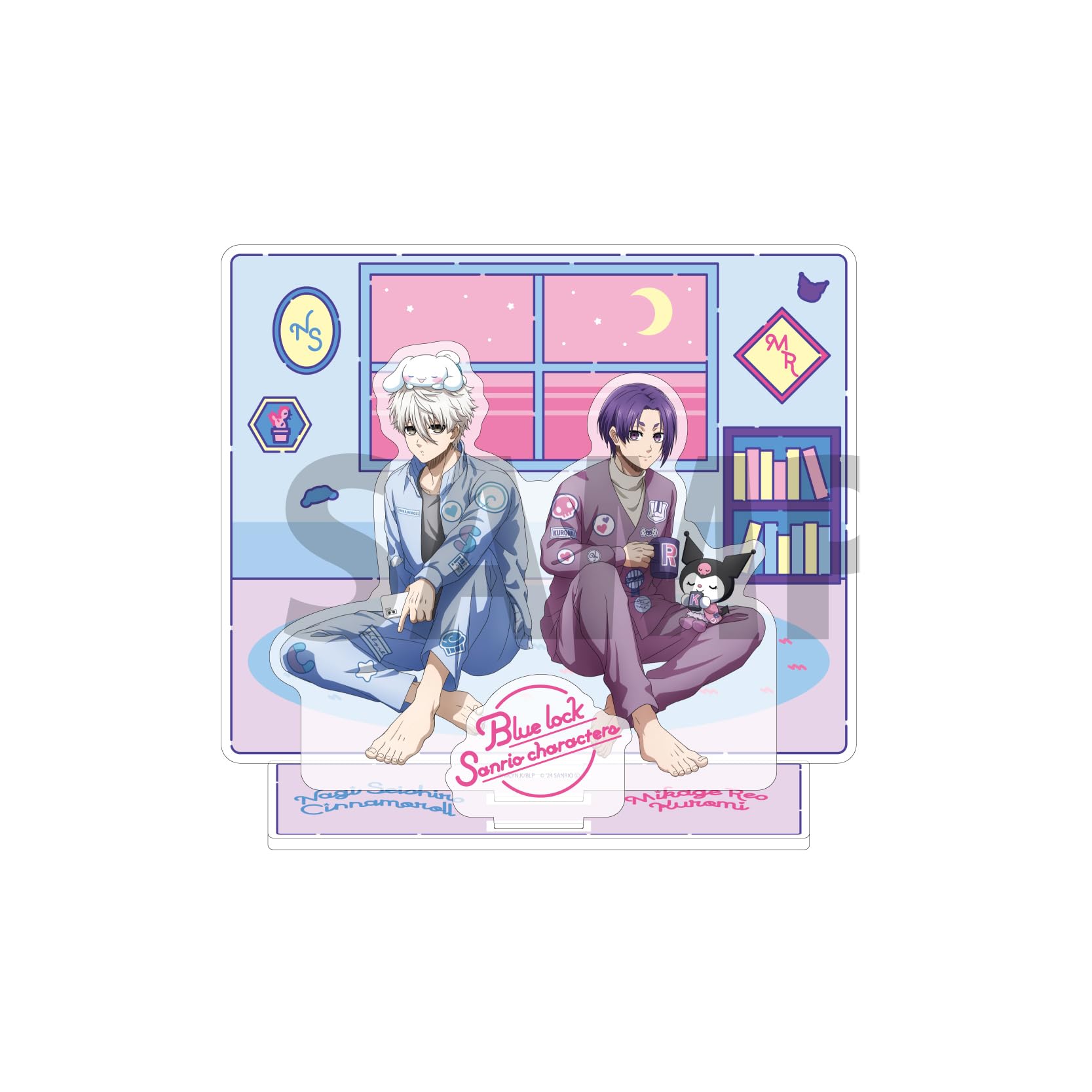 

TV Anime x Sanrio Characters 05 Collection Design Premium Acrylic Diorama Plate Blue Rock [Collaboration Illustration]
