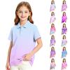 Girls' School Uniform Polka Dot T-Shirt - Versatile Casual Formal Top for Back to School Everyday Wear