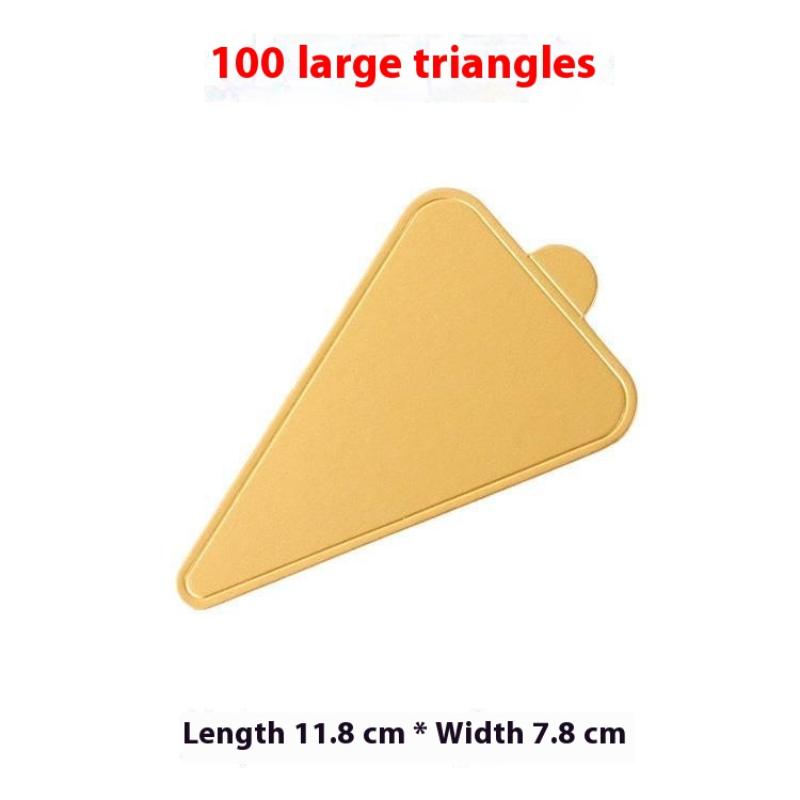 100pcs/set Cake Base Boards Paper Board Shape Dessert Tray Golden Mousse Mat Bottom Foam Christmas Cake Decoration Tools