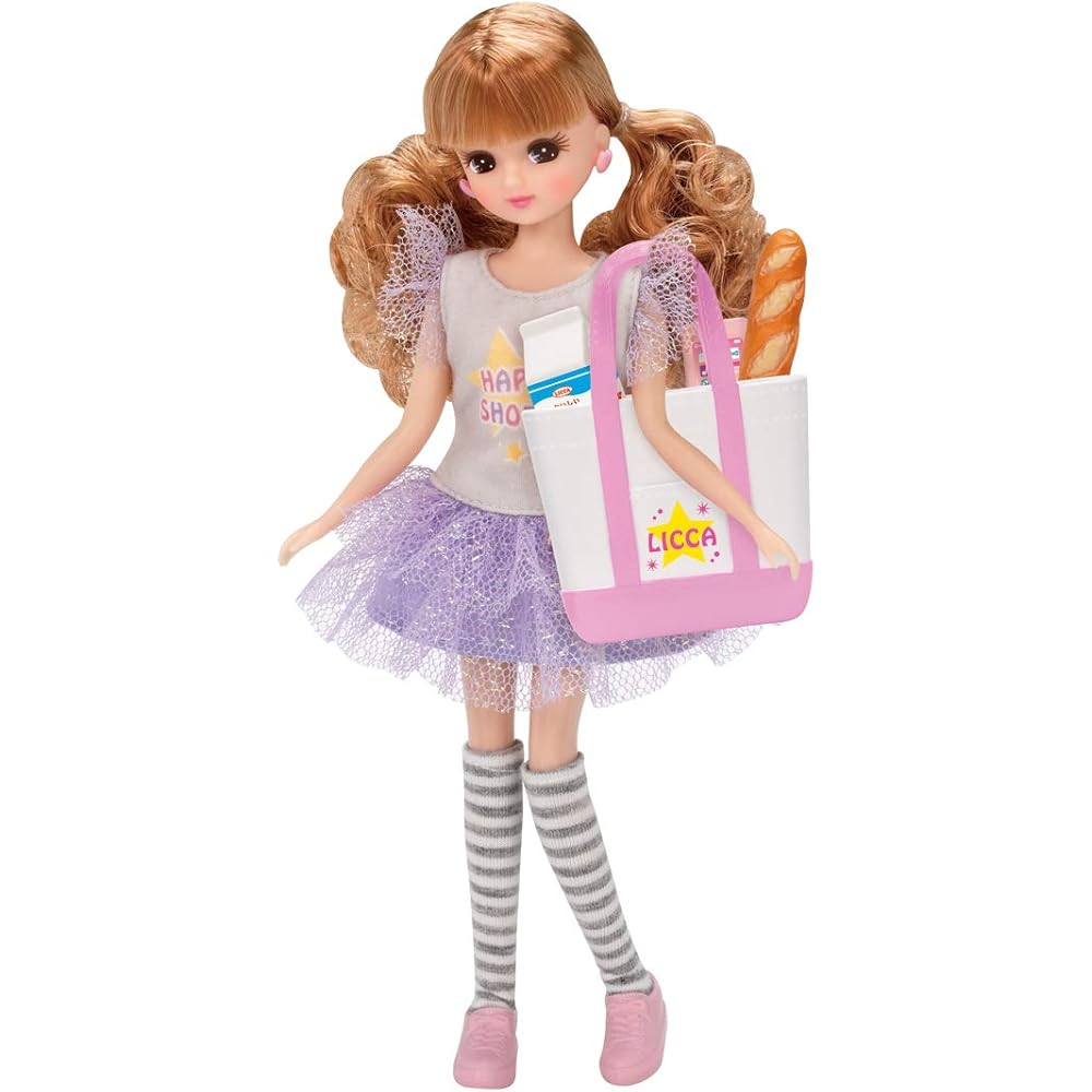 Takara Tomy Licca-chan Doll LD-14 Happy Shopping Dress-Up Toy for Kids 3 Years and Up