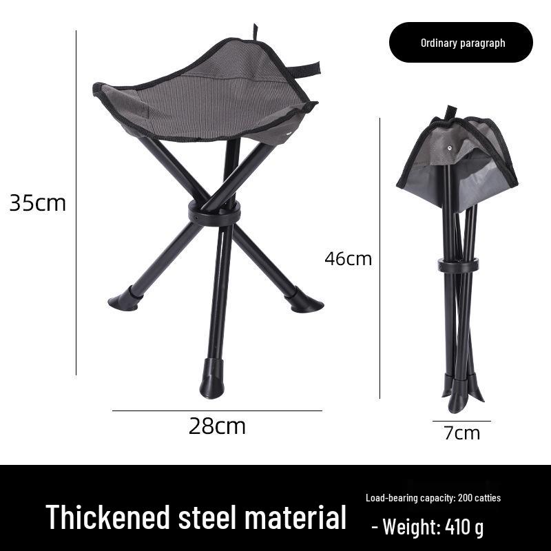 Ultraleichter tragbarer faltbarer Camping- und Angelhocker - Kompaktes Dreieck-Design