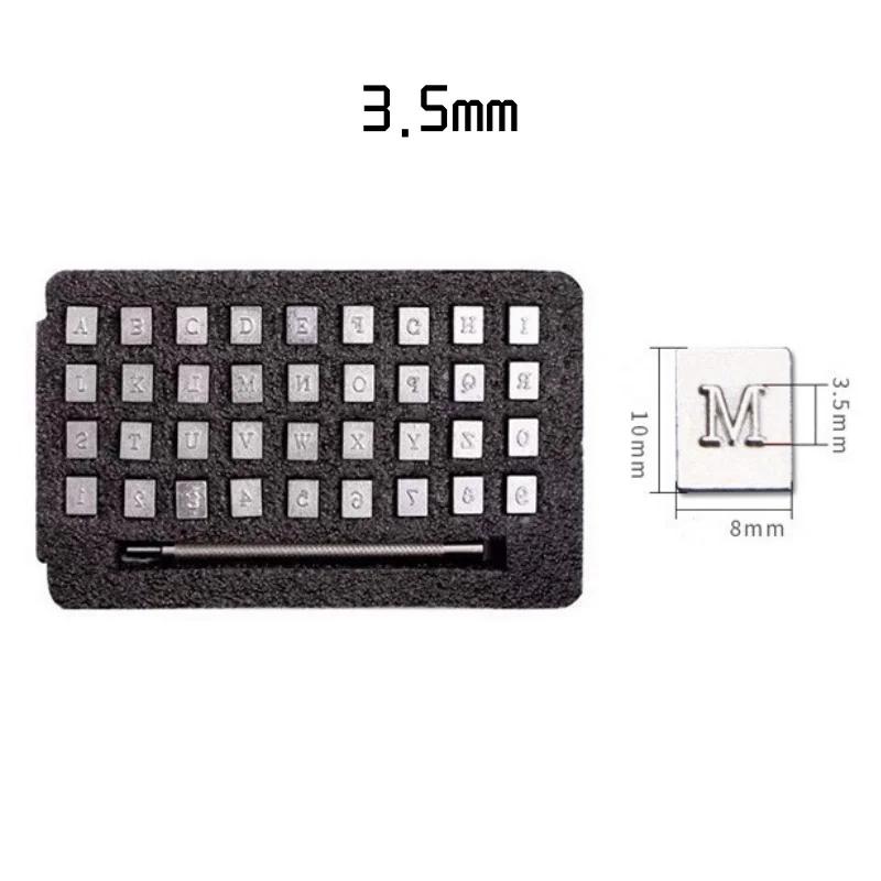 37Pcs Set Metal Alphabet Number Leather Stamp Hand Engraving Tool Kit DIY Set Professional Leather Embossed Tools Pottery Tool