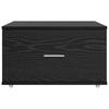 Drawer Cabinet with Wheels Black Oak Effect 55 x 45 x 31 cm