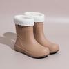Women's Rain Shoes Rain Boots Medium Tube Velvet Warm Water Shoes Non-slip Waterproof Fashion Rubber Shoes