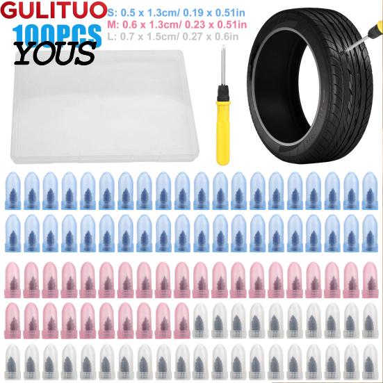 Auto-Reifen-Dichtmittel-Stecker Reparaturset, Schrauben mit 30ml Kleber, Selbsttragende Werkzeuge Tapping Tubeless Werkzeug, Permanente Reparatur für Auto Motorrad Heavy Duty