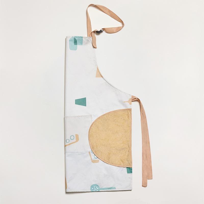 Resistant Oil Waterproof Polyester Oxford Stripeds Apron Wipe Kitchens Hand