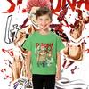 Kids Cotton Tshirt Jujutsu Kaisen Sukuna Print Anime Cartoon Top for Boys Girls 100-160cm Soft Comfortable