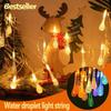 Battery Powered Water Drop String Lights 1.5M-10M Fairy Lights for Indoor Christmas Bedroom Decorations LED Holiday Lighting