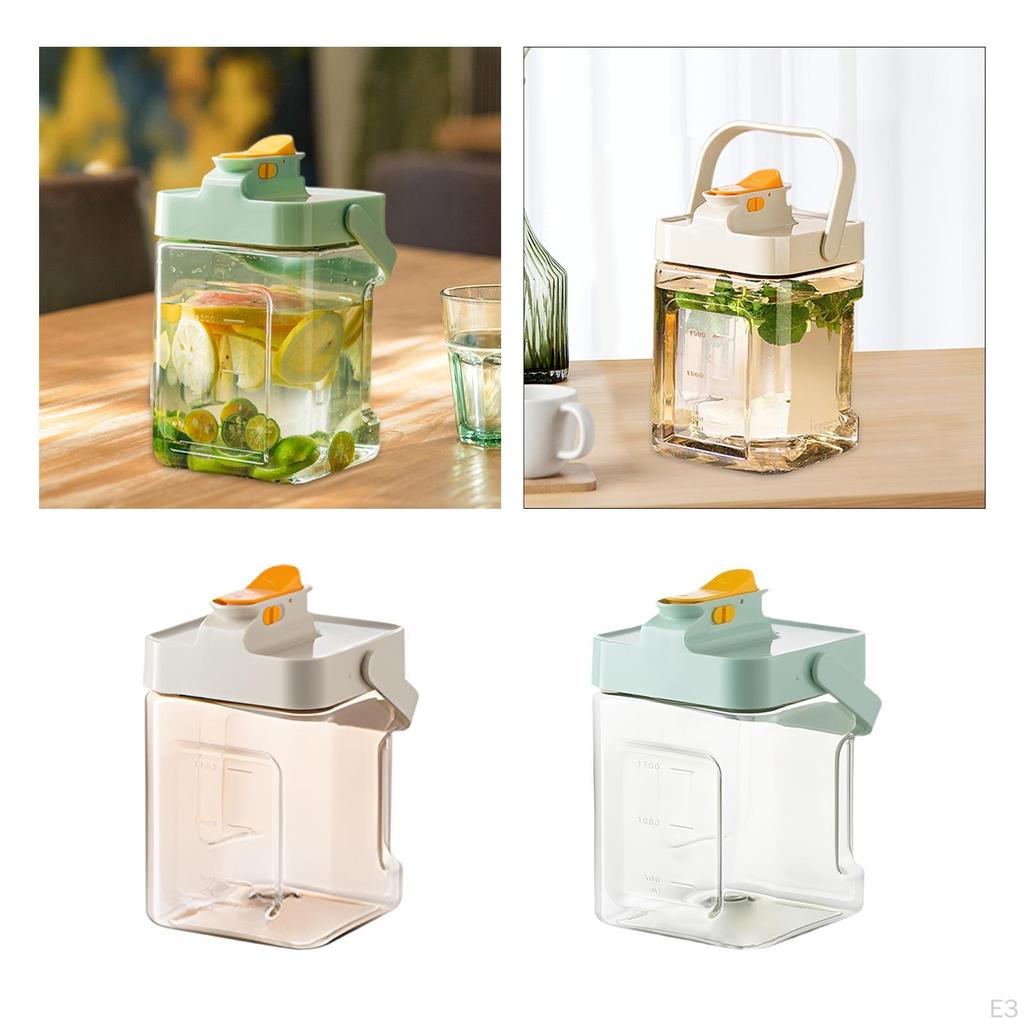 Carafe, 2.3 Liter Transparent Pitcher, Picnic Beverage Dispenser