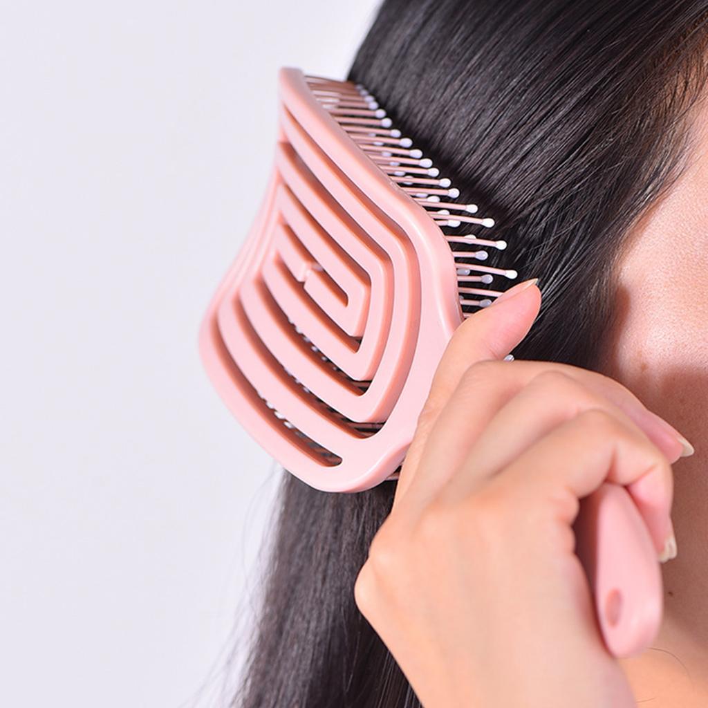 Professional Curved Hairbrush Easy Detangling Vented Hair Styling Comb for Home Salon Use