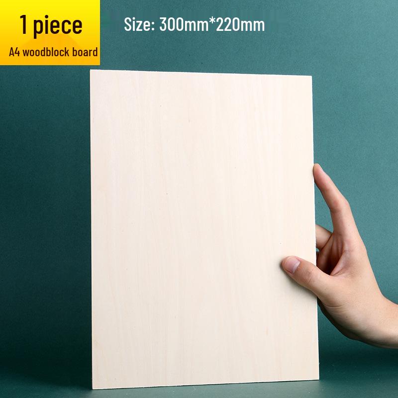 Mali Double-Sided Basswood Hand-Carved Printmaking Engraving Board
