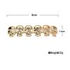 Gold-Plated Skull Hip Hop Grillz - Trendy Halloween Cosplay Tooth Decor