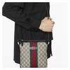Gucci Einfache klassische gestreifte Gurtband-Leder-Logo-Canvas-Patchwork-Canvas-Tasche Umhängetasche Schulter-Crossbody-Tasche regulärer Herrenstil