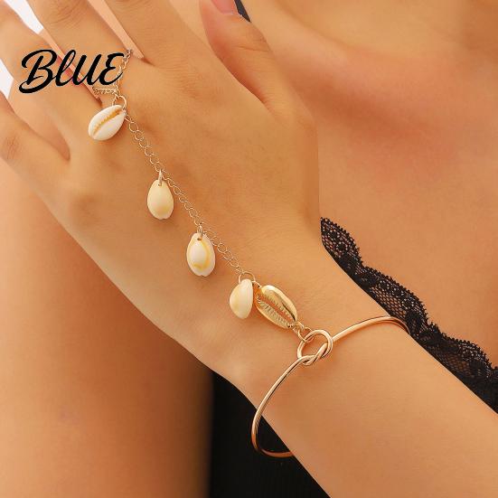 Vacation Style Accessory Fashion Finger Chain & Ring Set Interconnected
