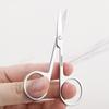 Stainless Steel Eyebrow Scissors Set - 2.5mm Thick, Mirror Finish, Round & Straight Tips