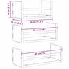 Wall Shelf Set with Shelf 3 pcs Reclaimed Wood Look 40 x 16 x 14 cm Wood Based Material