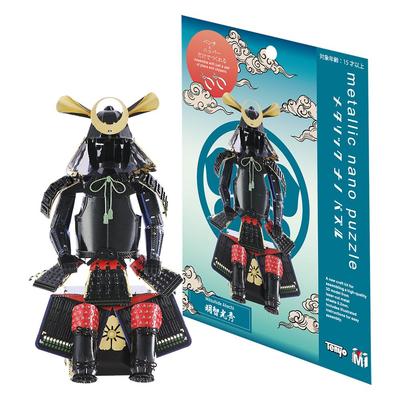 Tenyo Metallic Nano Puzzle Multicolor Akechi Mitsuhide Armor Stainless No Glue Laser Craft 3D Warrior Armor Series (T-ME-011M), Steel, Required, 0.2m